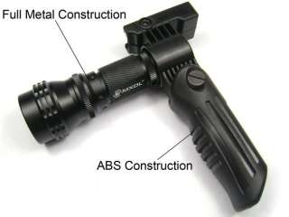 Tactical Flashlight Foregrip Folding Fore Grip 20mm Weaver Picatinny 