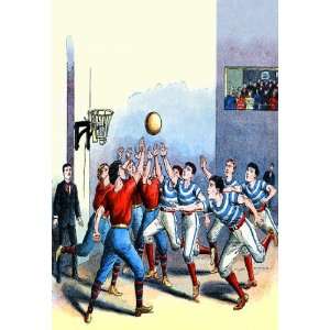  Victorian Basketball 12x18 Giclee on canvas