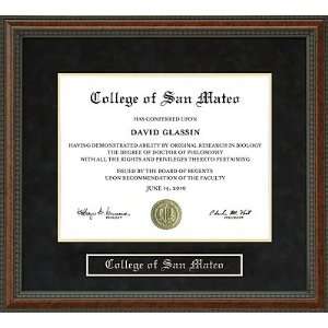 College of San Mateo (CSM) Diploma Frame Sports 