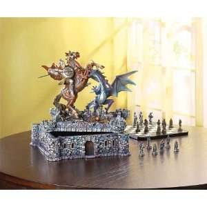  Dragons and Knights Chess Set Toys & Games
