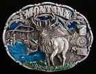 MONTANA STATE BELT BUCKLE BEAUTIFULLY DETAILED BUCKLES