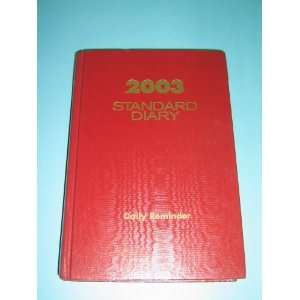 2003, At A Glance(R) Standard Diary(R) Hardbound Daily Reminder, 5 3 