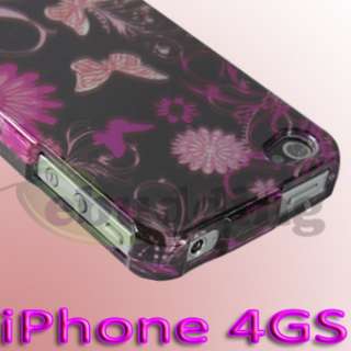 for Apple iPhone 4 4G 4S NEW Hard Full Case Cover Flower Butterfly 