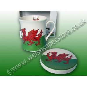  Wales Welsh flag mug & coaster set [Kitchen & Home]