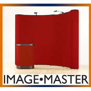  Image Master 10 Curved Floor Pop Up Display (Red) Office 