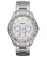 Fossil Watch, Womens Chronograph Stella Stainless Steel Bracelet 37mm 