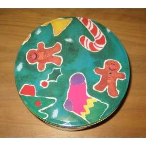  Christmas Gingerbread Men And Candy Tin 