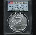 2012 SILVER EAGLE PCGS MS70 MS 70 FIRST STRIKE West Point Mint