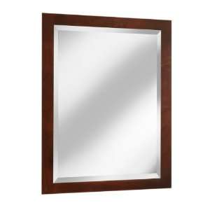   Vintage Series Maple with Burgundy Finish Framed Mirror, 24 Inch by 33
