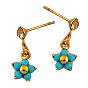  Michal Negrin Star Earrings Well Crafted with Turquoise 