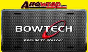 BowTech logo (grill background) license plate (6 x12)  