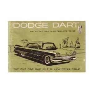  1960 DODGE DART Owners Manual User Guide: Automotive