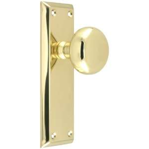  Andover Passage Set With Round Brass Knobs
