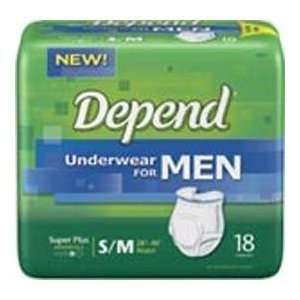 Depend Underwear For Men Super Absorbency SM/MED 34 46 18/bag 