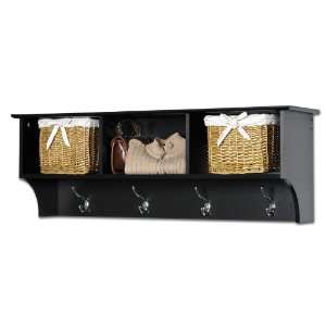   BEC 4816 Sonoma Cubbie Shelf for Entryway   Black Furniture & Decor