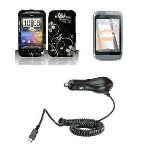 HTC Wildfire S (T Mobile) Premium Combo Pack   White Silver Butterfly 