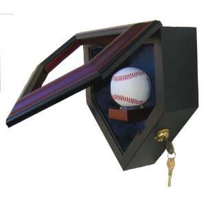  1 Baseball Homeplate Shaped Display Case: Sports 