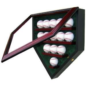  14 Ball Homeplate Shaped Display Case