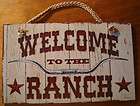 WELCOME TO THE RANCH Rustic Country Primitive Western Farm Home Decor 