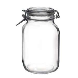  Bormioli Rocco Fido Round Clear Jar, 67 3/4 Ounce: Kitchen 