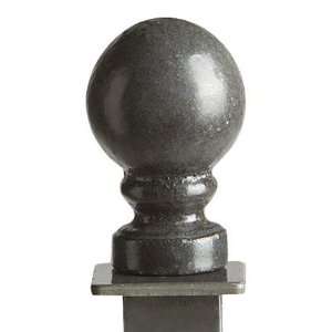 Raw Steel Boutique Ball Finial With Square Fitting
