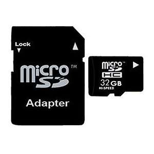   Micro SD Memory Card with SD Adapter, 32GB
