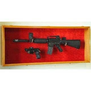  Guns: Rifle Handgun Display Case Wall Rack Cabinet w/ UV 