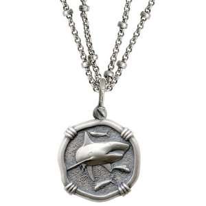  Guy Harvey 25mm Shark Double Chain Necklace: Jewelry