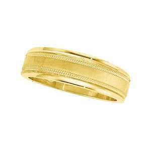  14K White Gold GENTS Tapered Design Band Jewelry