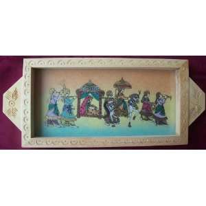    Marriage Procession Gem Art Painting, Serving Tray 