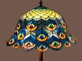 Peacock Stained Glass Tiffany Pole Floor lamp lamps  