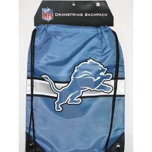 Detroit Lions NFL Logo Drawstring Backpack:  Sports 