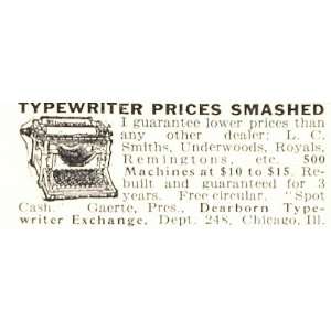   Typewriter Exchange Chicago   Original Print Ad