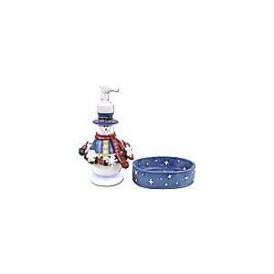  Snowman Lotion Dispenser and Soap Dish: Home & Kitchen