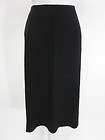TAHARI Black Knee Length Zip Up Slit Side Straight Pencil Skirt Sz 14