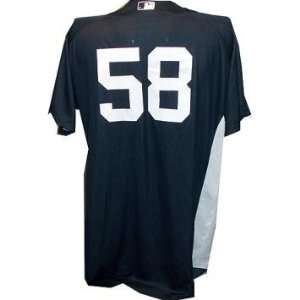  Dave Eiland #58 Yankees 2010 Spring Training Game Used 
