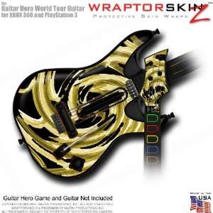 : Alecias Swirl 02 Yellow Skin fits Band Hero, Guitar Hero 5 & World 