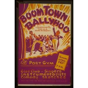 WPA Poster Boom Town ballyhoo   sponsored by the A&R Department   at 