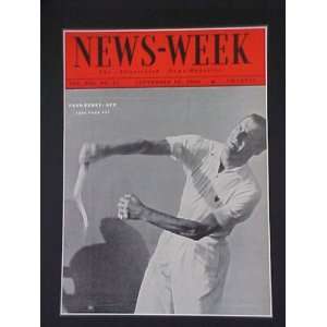 Fred Perry Tennis September 12 1936 Newsweek Magazine Matted 11 X 14 