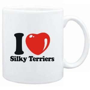Mug White  I LOVE Silky Terriers  Dogs  Sports 