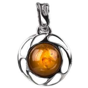  Light Honey Color Amber Sterling Silver Round Cut Sun 