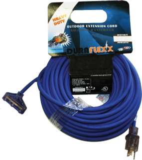 DuraFlexx 140009 Cord Extension 100 ft x 12/3 Triple Tap Lighted end 