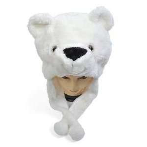  Plush polar bear Animal Hat High Quality polyester Brand 