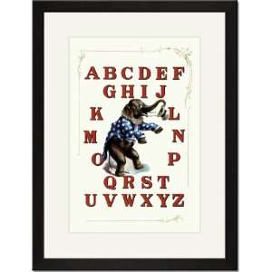  Black Framed/Matted Print 17x23, Republican Party Alphabet 