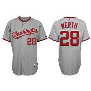  Washington Nationals #28 Werth Grey 2011 MLB Authentic 