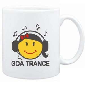  Mug White  Goa Trance   female smiley  Music Sports 