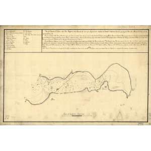  1780 map of San Julian Bay, Argentina,