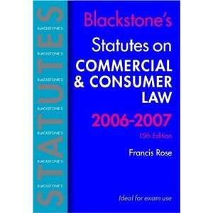   and Consumer Law 2006 2007 (9780199288168): Francis Rose: Books