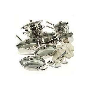  Wolfgang Puck 22 Piece Stainless Steel Cookware Set 