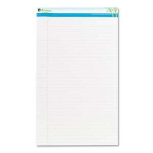   Based Writing Pads, Wide Rule, 14 x 8 1/2, White, 2 50 Sheet Pads/Pk